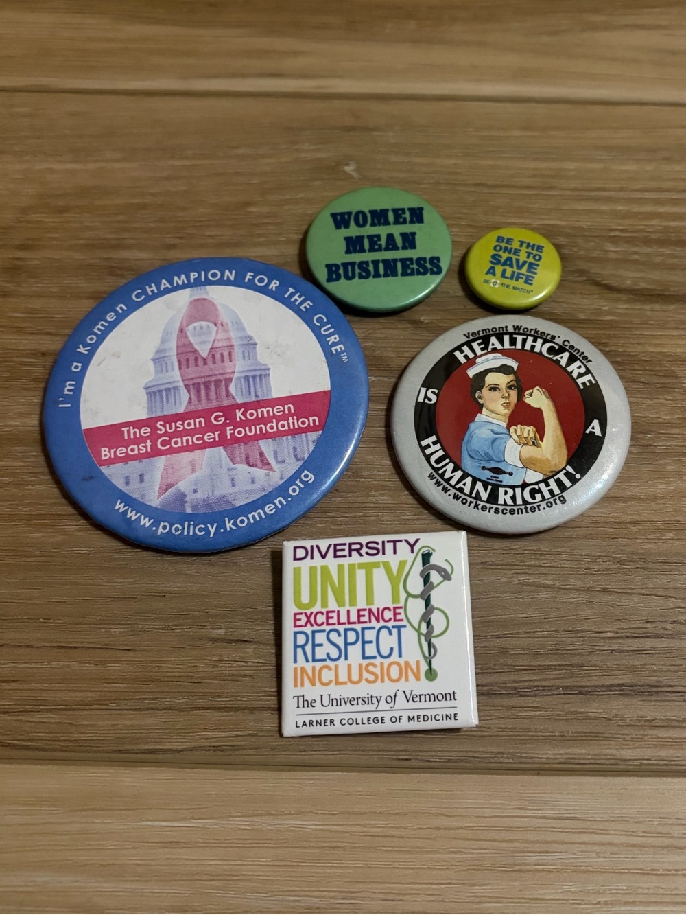 Mixed Lot of Advocacy & Medical Buttons